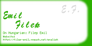 emil filep business card